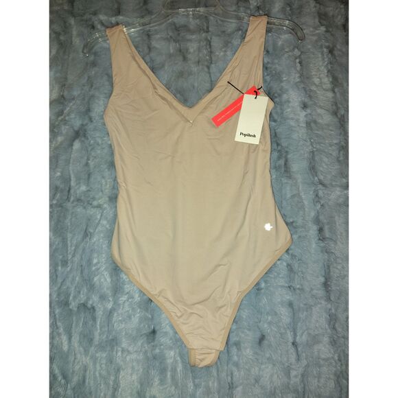 NWT Popilush Elastic Cloud-Touch All-in-One Shaping Bodysuit Size S Nude - Picture 1 of 6